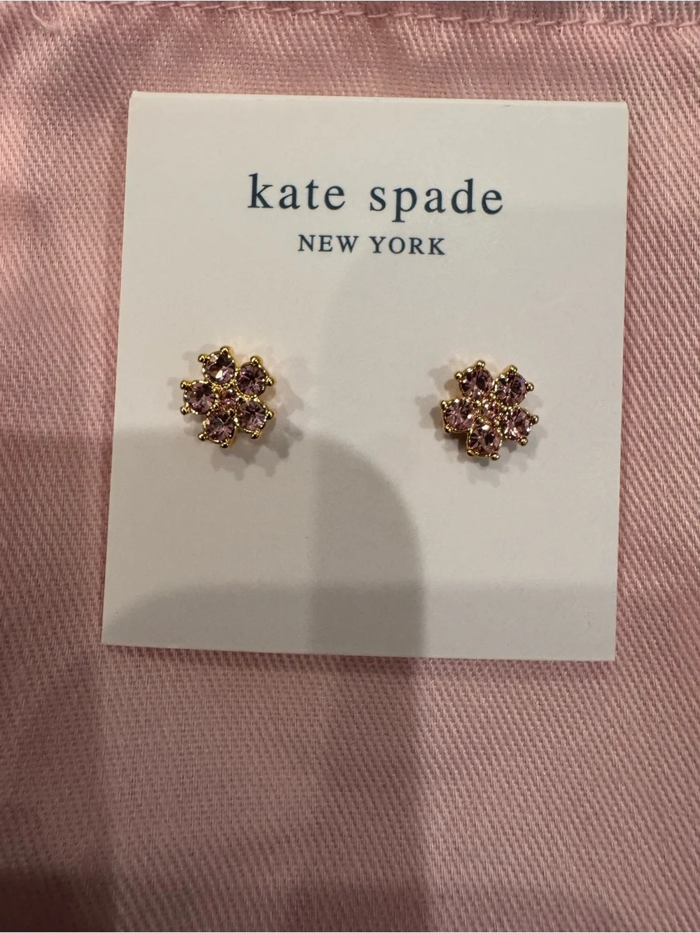 Kate Spade Sparkling Purple & Gold Flower Stud Earrings